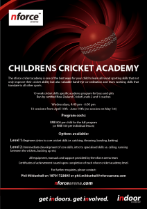 childrens cricket academy